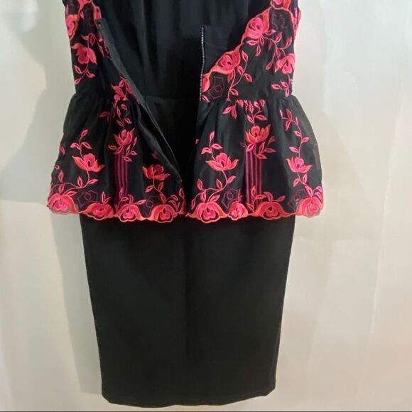 Alice & Olivia Peplum Shovan Embroidered Dress - Picture 7 of 8